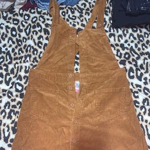 Corduroy overall dress
